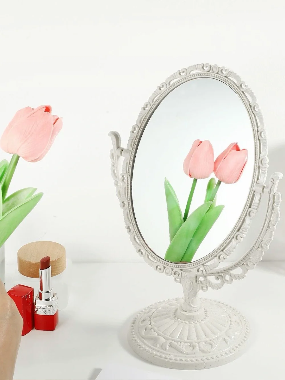 ROOM 2 ROOM White Stand Mirror for bathroom or vanity new in box